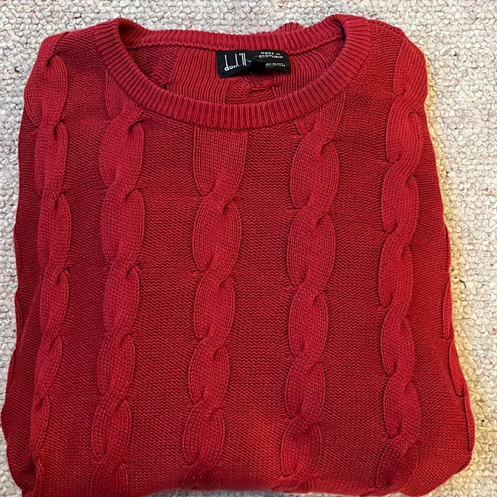 Dunhill cotton cable Scottish sweater XL-XXL